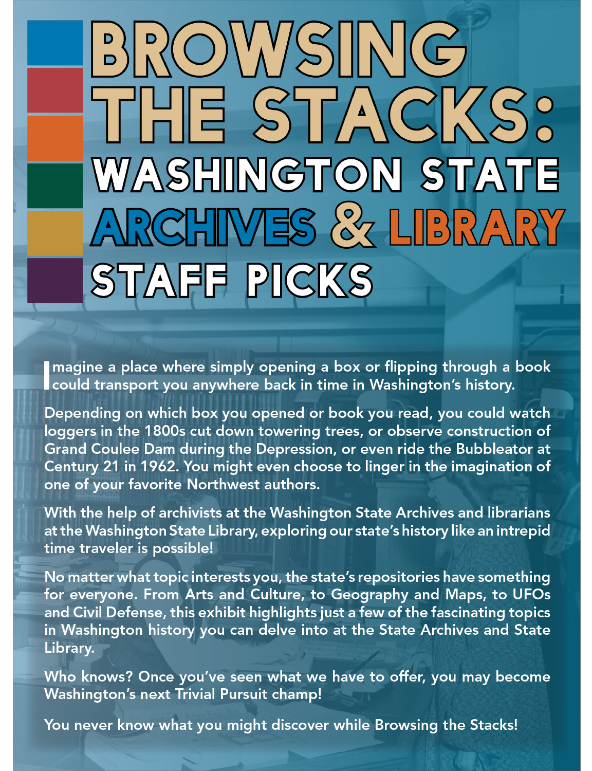 Browsing the Stacks Exhibit Logo